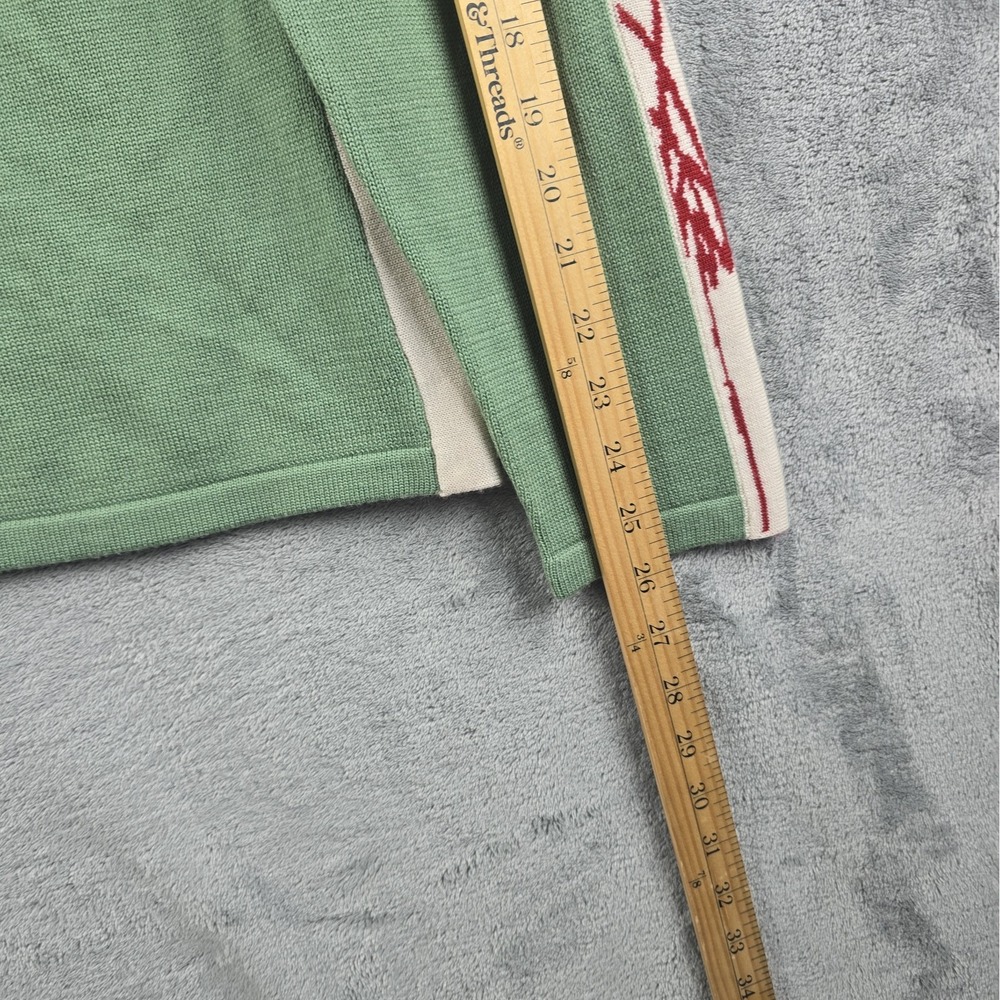 Smartwool Pullover Women's XL Green Merino Wool Sweater 1/4 Zip - Picture 9 of 10
